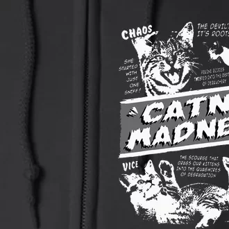 Catnip Madness Cute Kitten Full Zip Hoodie