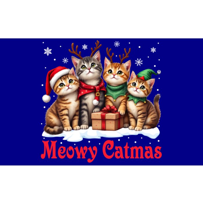 Cats Meowy Catmas Christmas Cute Gift Bumper Sticker