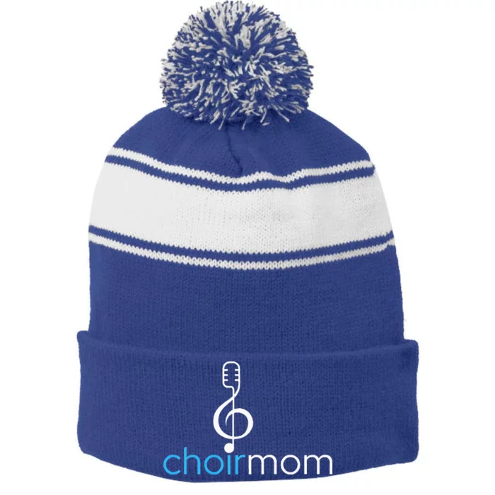 Choir Mom Stripe Pom Pom Beanie