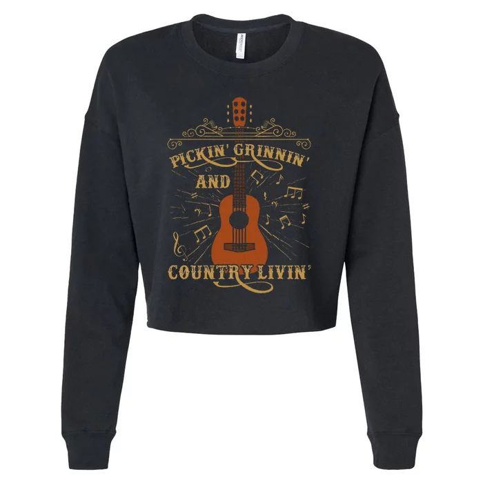 Country Music Cropped Pullover Crew