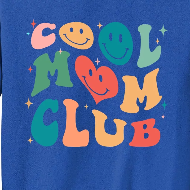 Cool Mom Club Groovy Retro Smile Cool Mom Club Aunties Gift Sweatshirt