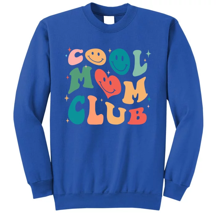 Cool Mom Club Groovy Retro Smile Cool Mom Club Aunties Gift Sweatshirt