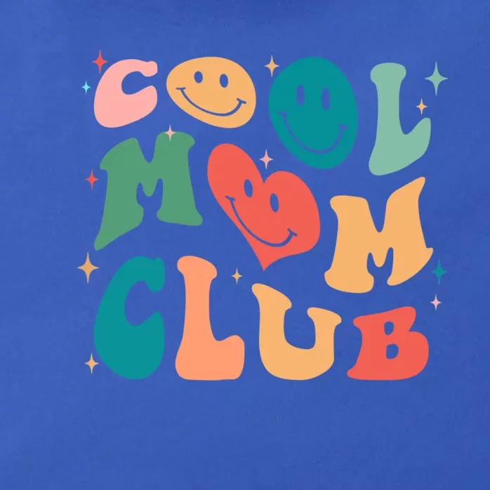 Cool Mom Club Groovy Retro Smile Cool Mom Club Aunties Gift Zip Tote Bag