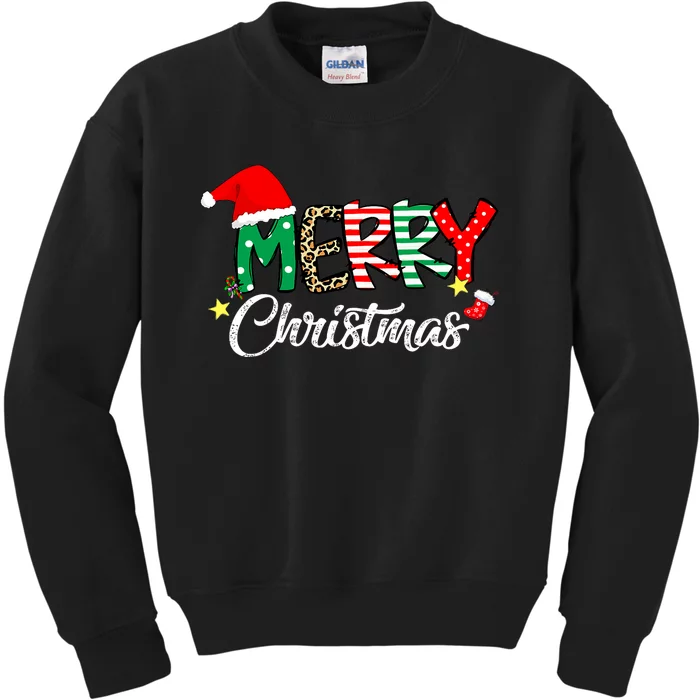 Cute Merry Christmas Matching Family Christmas Kids Sweatshirt