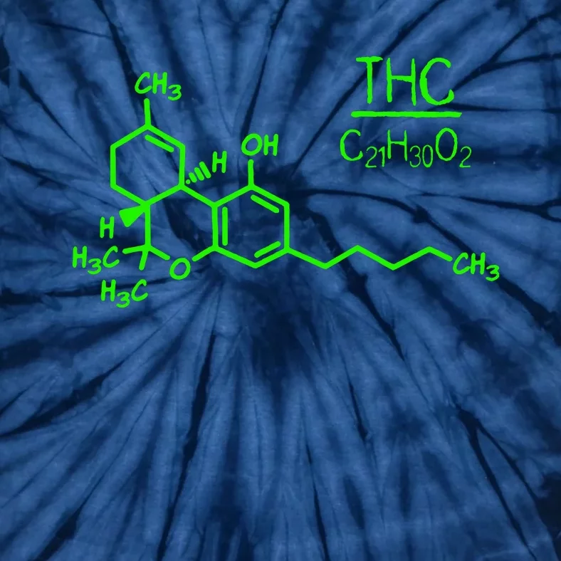 Cannabis Molecule Tie-Dye T-Shirt