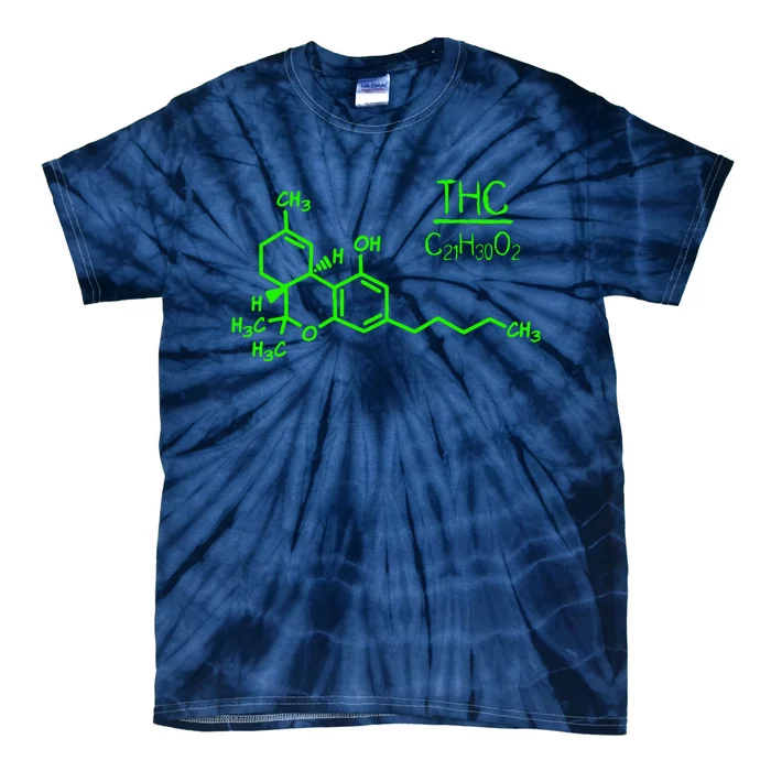 Cannabis Molecule Tie-Dye T-Shirt