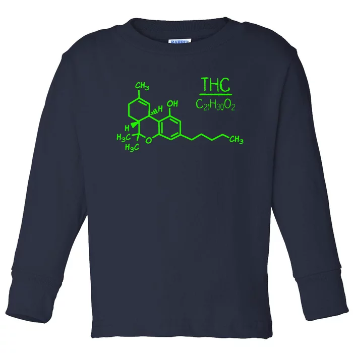 Cannabis Molecule Toddler Long Sleeve Shirt