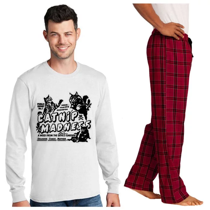 Catnip Madness Catnip Funny Cat Catnip Madness Cute Cat Cat Cool Cat Cats Long Sleeve Pajama Set