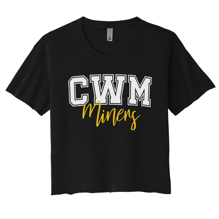 Cwm Miners Women's Crop Top Tee