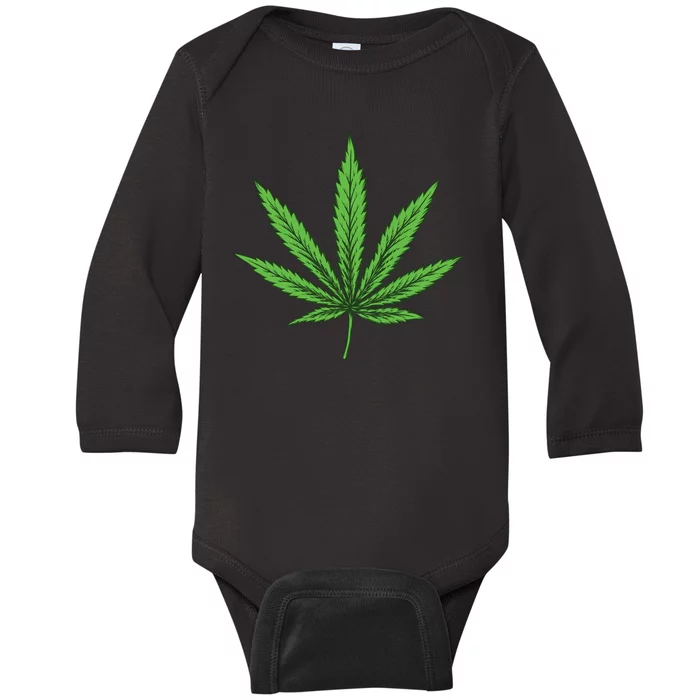 Cannabis Marijuana Baby Long Sleeve Bodysuit