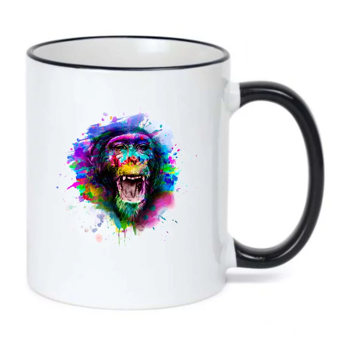 Colorful Monkey Black Color Changing Mug