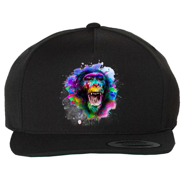 Colorful Monkey Wool Snapback Cap