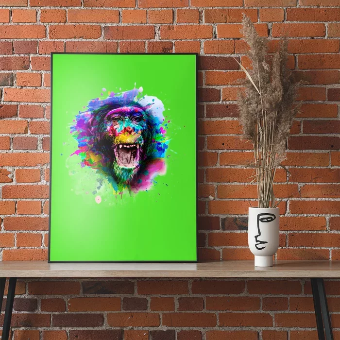 Colorful Monkey Poster