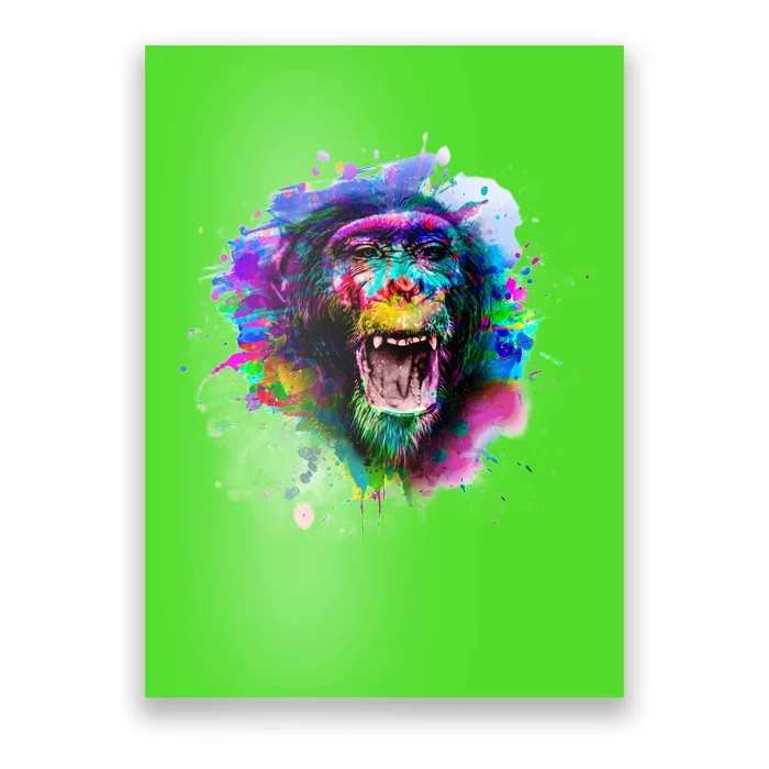 Colorful Monkey Poster