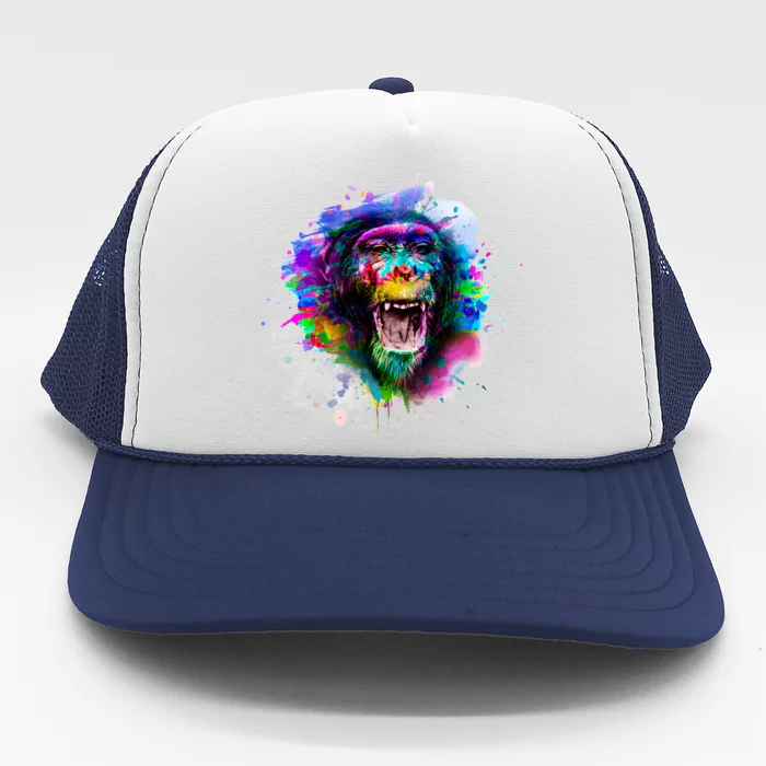 Colorful Monkey Trucker Hat