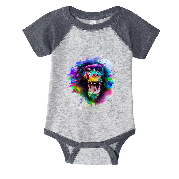 Colorful Monkey Infant Baby Jersey Bodysuit