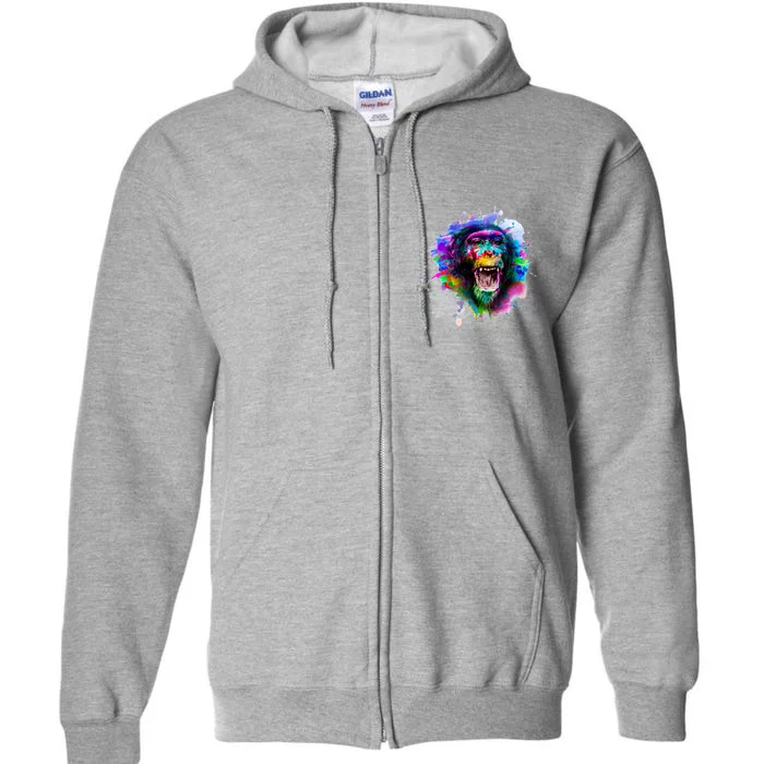 Colorful Monkey Full Zip Hoodie