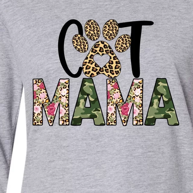 Cat Mama Womens Cotton Relaxed Long Sleeve T-Shirt