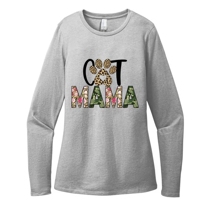 Cat Mama Womens CVC Long Sleeve Shirt