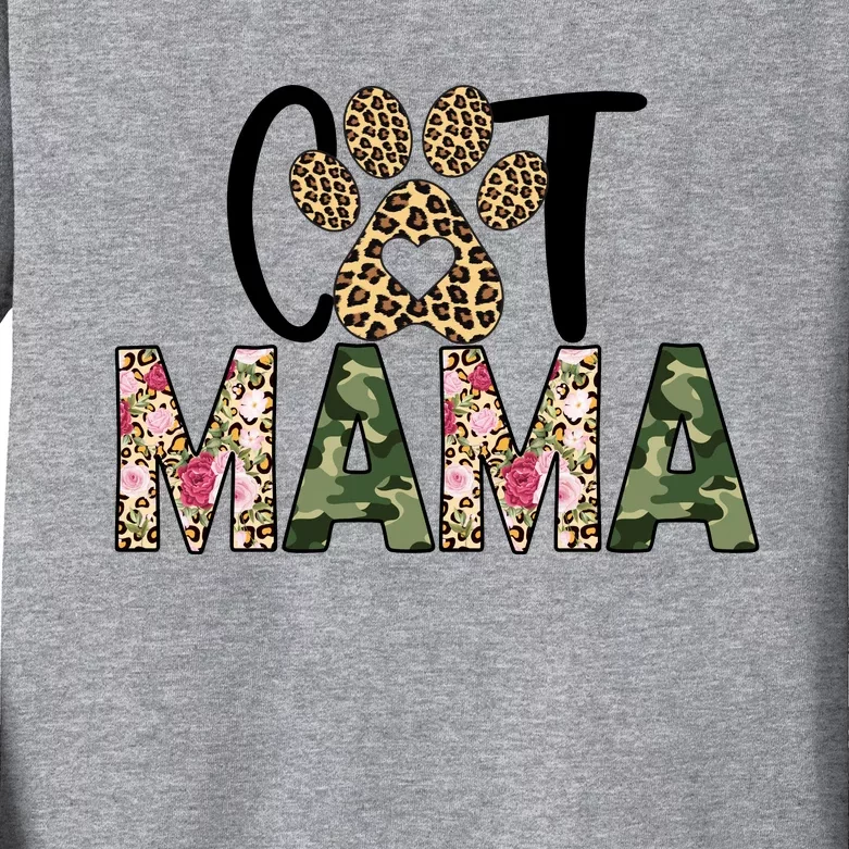 Cat Mama Kids Long Sleeve Shirt