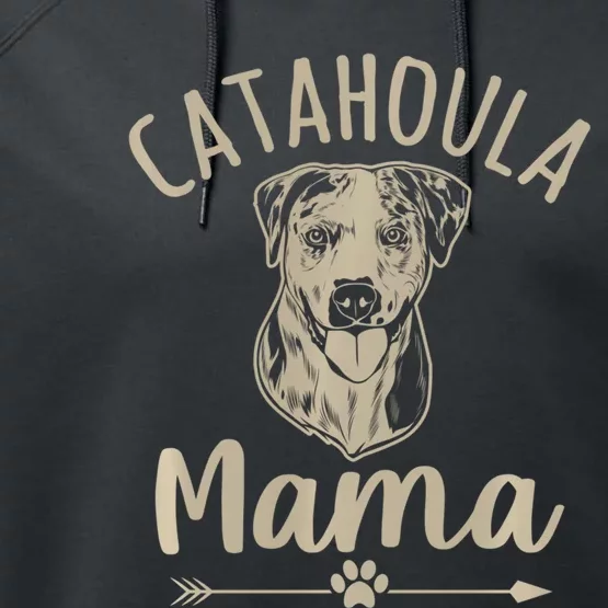 Catahoula Mama Cute Catahoula Leopard Dog Lover Performance Fleece Hoodie