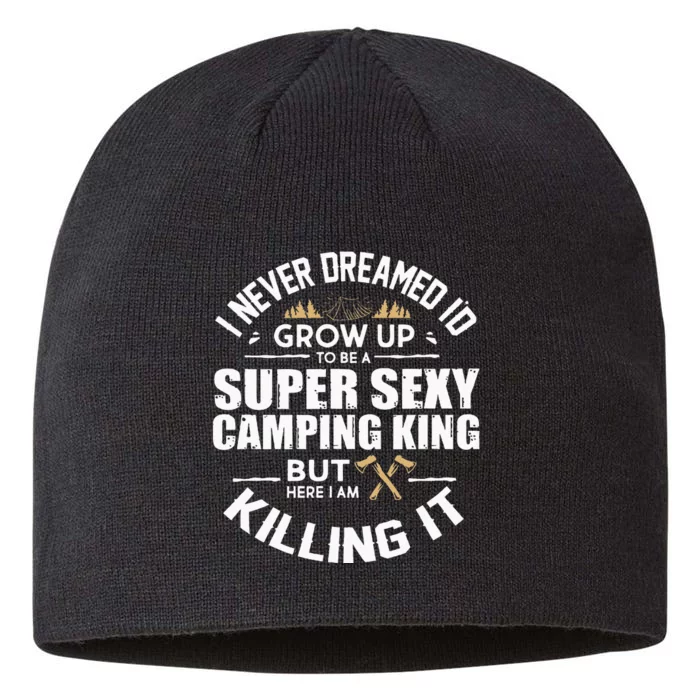 Camping Men Camper RV Camping Vacation Camping Dad 8 1/2in Sustainable Knit Beanie