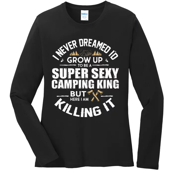 Camping Men Camper RV Camping Vacation Camping Dad Ladies Long Sleeve Shirt