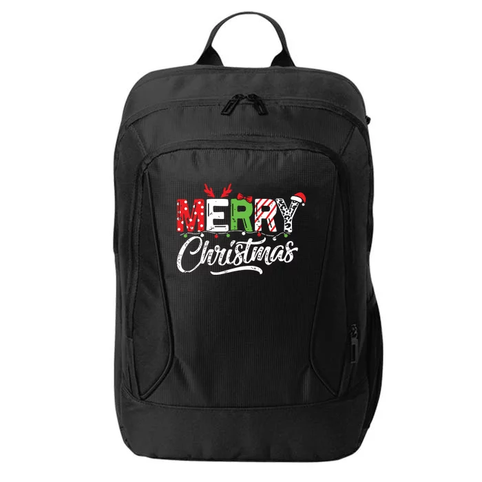 Cute Merry Christmas Matching Family Christmas City Backpack