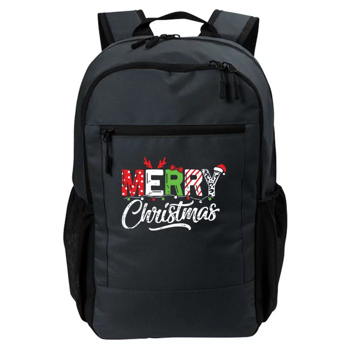 Cute Merry Christmas Matching Family Christmas Daily Commute Backpack