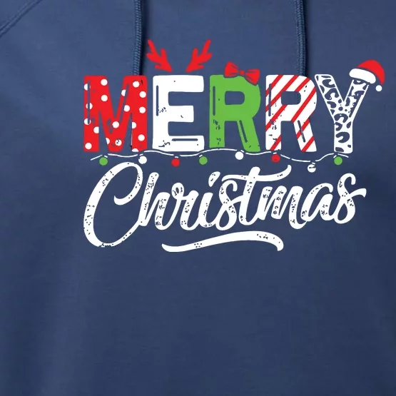 Cute Merry Christmas Matching Family Christmas Performance Fleece Hoodie