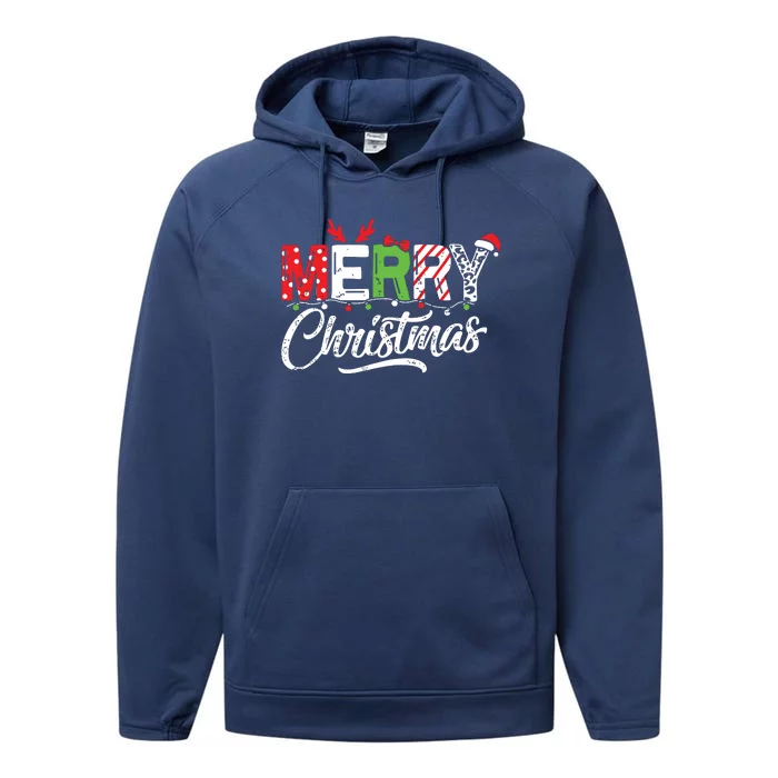 Cute Merry Christmas Matching Family Christmas Performance Fleece Hoodie