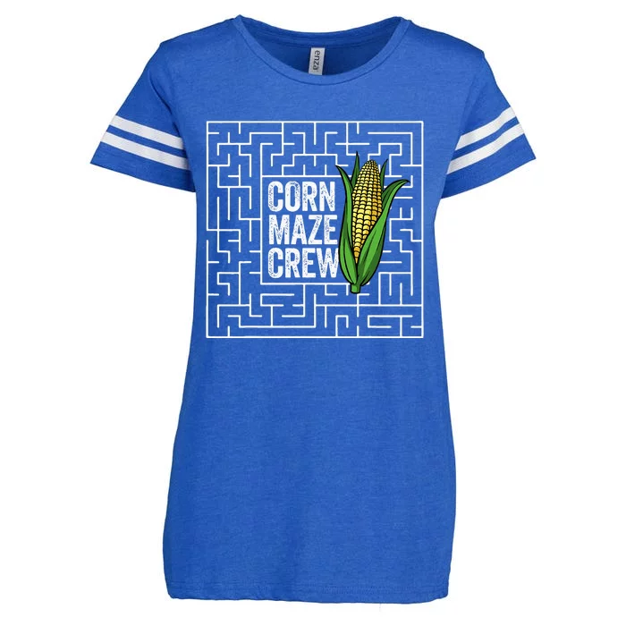 Corn Maze Crew Corn Maze Funny Halloween Corn Maze Enza Ladies Jersey Football T-Shirt