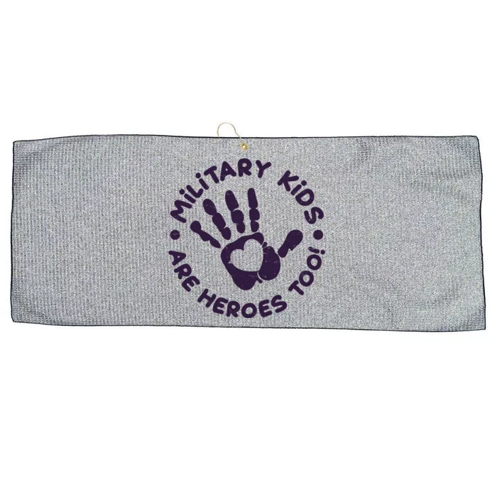 Cute Military Children Are Heroes Too Large Microfiber Waffle Golf Towel