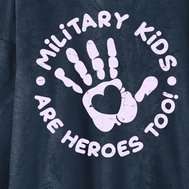 Cute Military Children Are Heroes Too Hooded Wearable Blanket