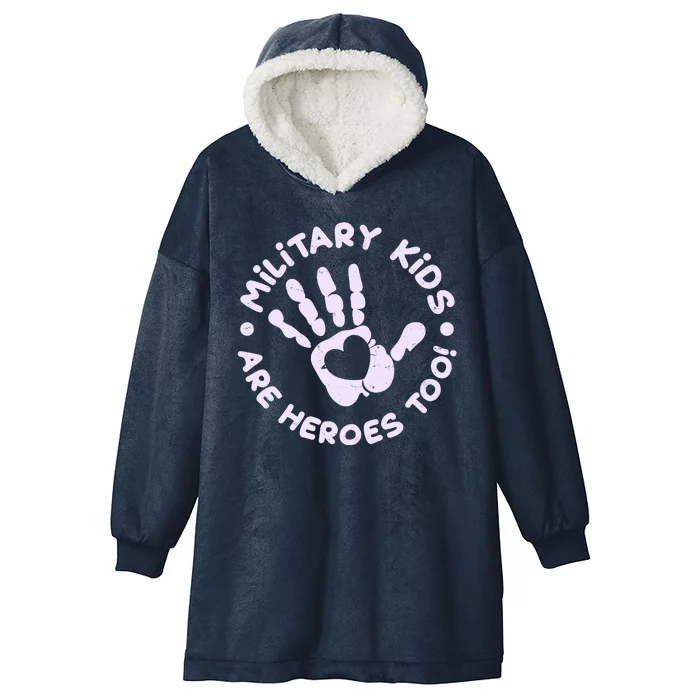 Cute Military Children Are Heroes Too Hooded Wearable Blanket