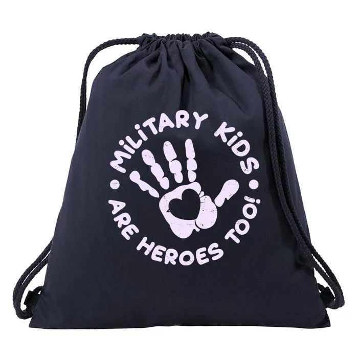 Cute Military Children Are Heroes Too Drawstring Bag