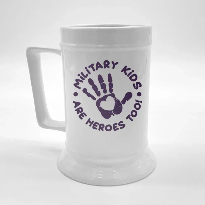 Cute Military Children Are Heroes Too Front & Back Beer Stein