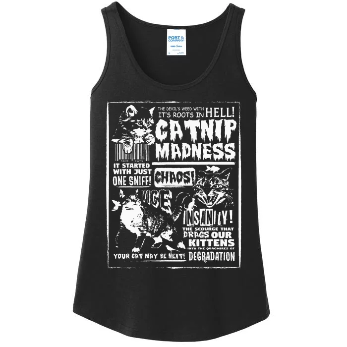 Catnip Madness Cute Kitten Cat Lover Gift For Cat Owners Ladies Essential Tank