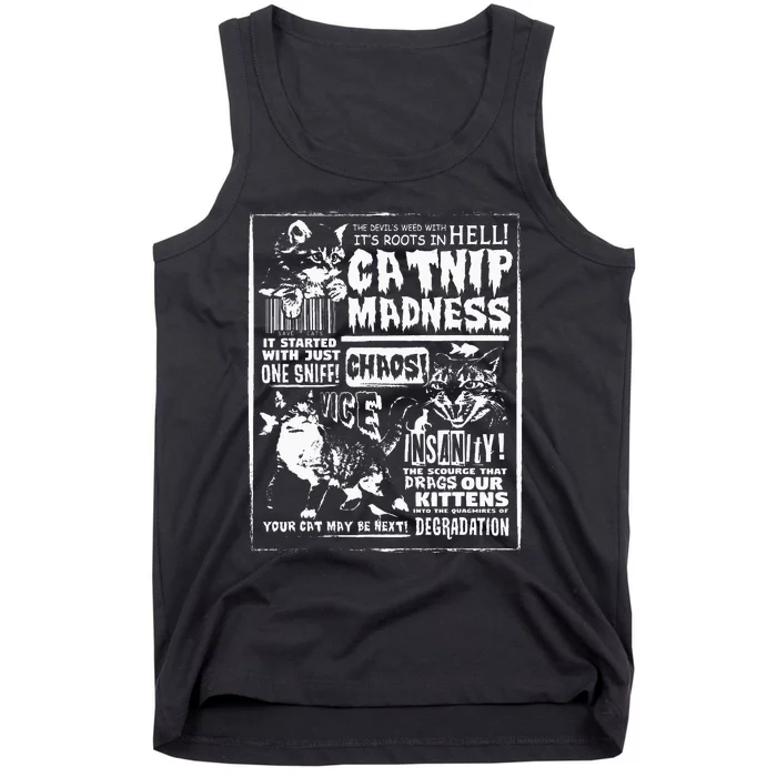 Catnip Madness Cute Kitten Cat Lover Gift For Cat Owners Tank Top