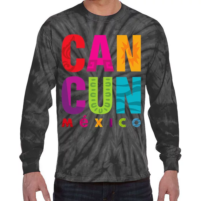 Cancun Mexico Tie-Dye Long Sleeve Shirt