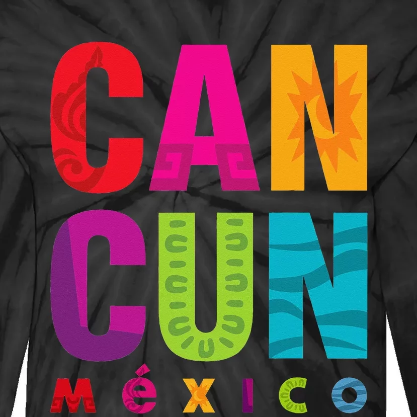 Cancun Mexico Tie-Dye Long Sleeve Shirt