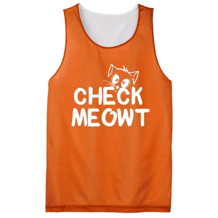 Check Meowt Cat Mesh Reversible Basketball Jersey Tank