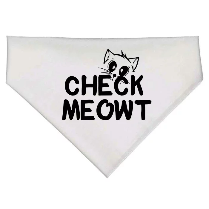 Check Meowt Cat USA-Made Doggie Bandana