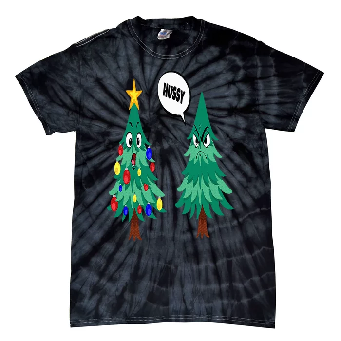 Christmas motifs Christmas tree funny saying Tie-Dye T-Shirt