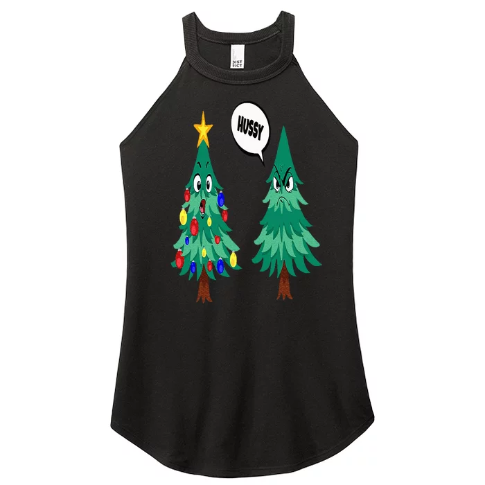 Christmas motifs Christmas tree funny saying Women’s Perfect Tri Rocker Tank