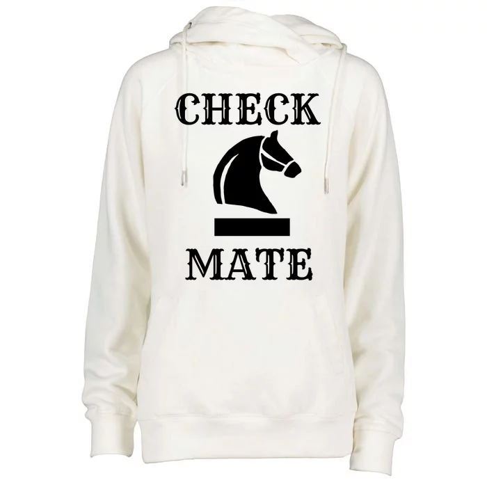 Check Mate Chess Womens Funnel Neck Pullover Hood