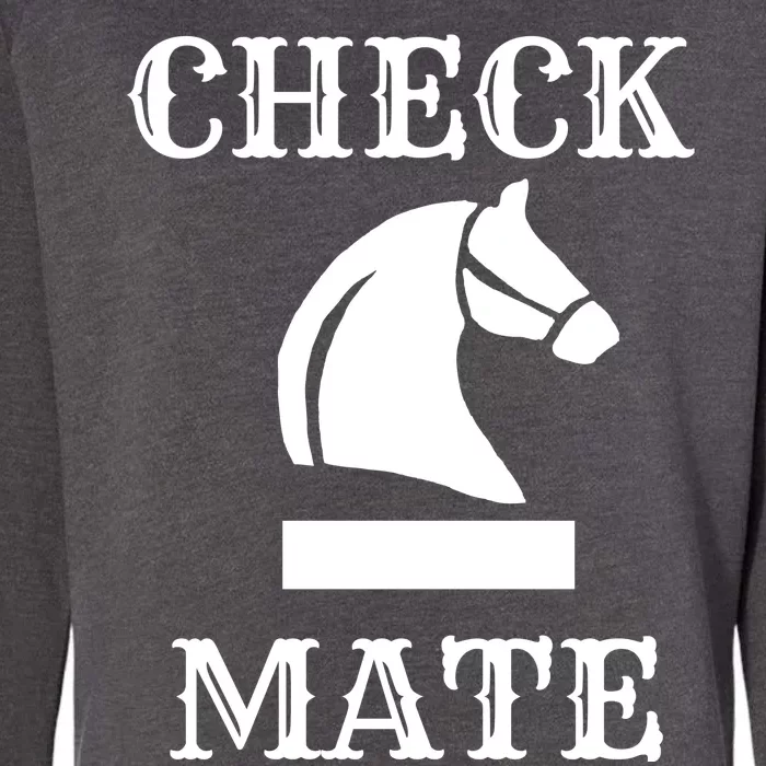 Check Mate Chess Womens California Wash Sweatshirt