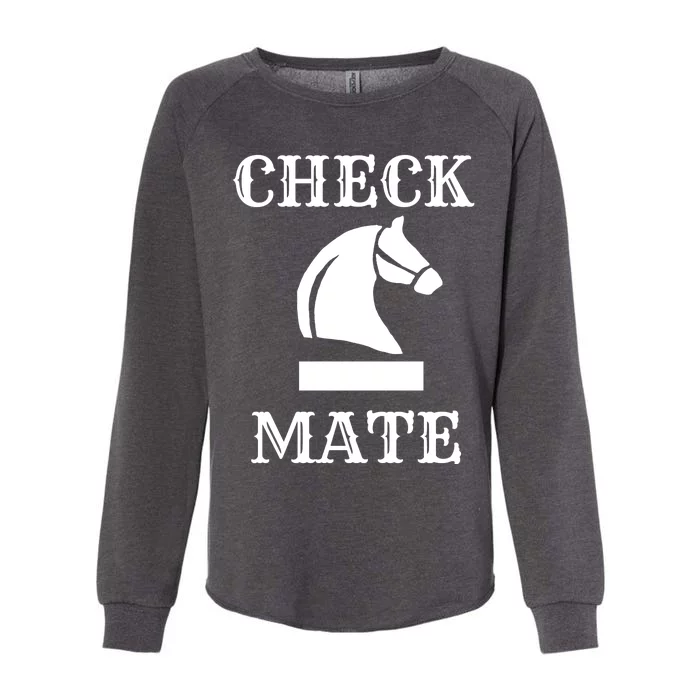 Check Mate Chess Womens California Wash Sweatshirt