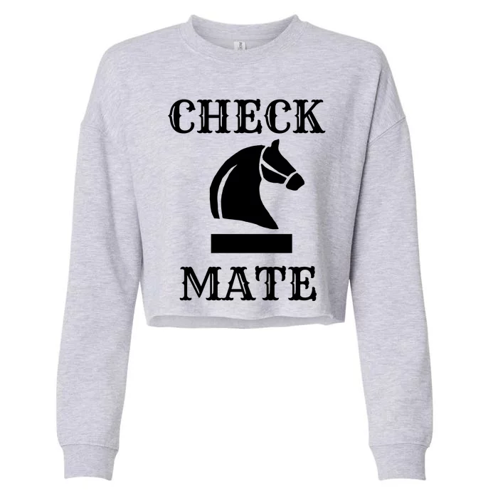 Check Mate Chess Cropped Pullover Crew