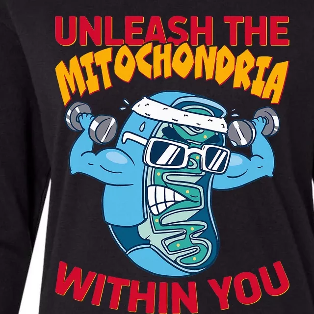 Cell Mitochondria Womens Cotton Relaxed Long Sleeve T-Shirt